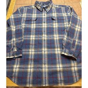 Carhartt Original Fit Hubbard Plaid Flannel Button Up Long Sleeve Shirt Mens 2XL